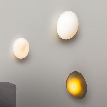 Organic Glass LED Sconce Light Fixture Wall or Ceiling Mount Modern Home Lighting Warm Neutral Cool White for Bedroom Living Room Hallway De