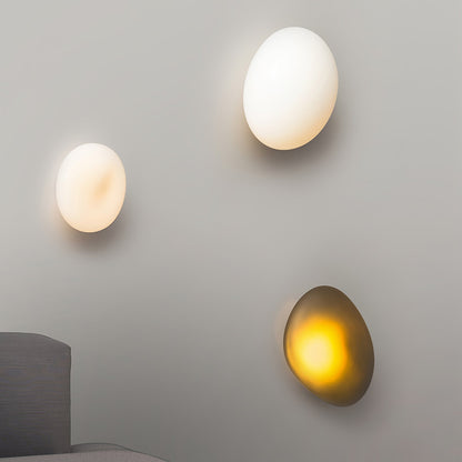 Organic Glass LED Sconce Light Fixture Wall or Ceiling Mount Modern Home Lighting Warm Neutral Cool White for Bedroom Living Room Hallway De