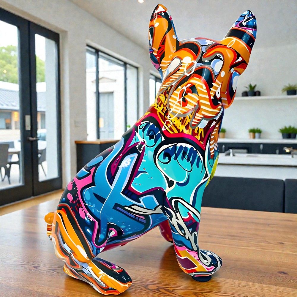 Bully Figurine - Colorful Resin, Modern Design