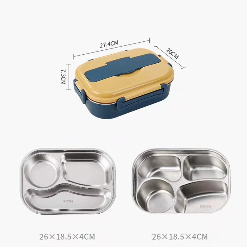 Insulated Stainless Steel Bento Lunch Box with Compartments for Adults & Kids | Leak-Proof Thermal Food Container for Work School Travel