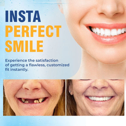 Removable Cosmetic Teeth Veneers for Adults – Instant Smile Enhancer with Silicone Liner, Reusable Snap-On Dental Cover for Natural Look