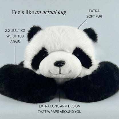 Plush Animal Cuddle Pillow with Long Arms for Relaxation and Sleep Support 18 Inch Weighted Hug Cushion for Stress Relief Napping Reading Me