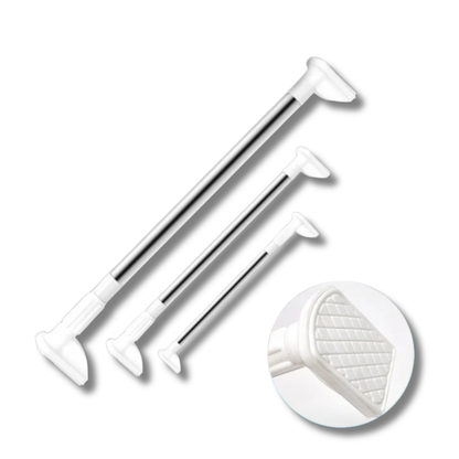 Adjustable Tension Rod Stainless Steel No-Drill 28-47 Inch Expandable Spring-Loaded Shower Curtain Closet Pole