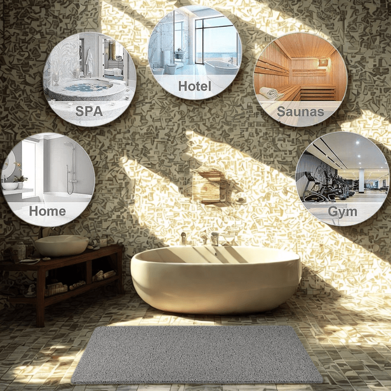 DRAINSAFE – Non-Slip Shower Mat with Hygienic Drainage System