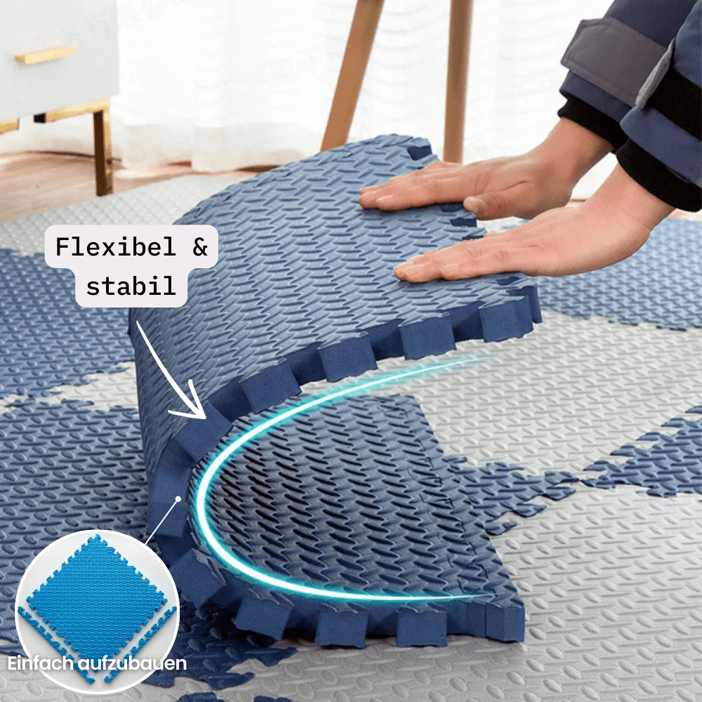 CUSHYCARE – Soft Foam Baby Play Mat Interlocking Floor Puzzle Mat 12 Piece