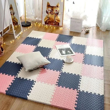 CUSHYCARE – Soft Foam Baby Play Mat Interlocking Floor Puzzle Mat 12 Piece