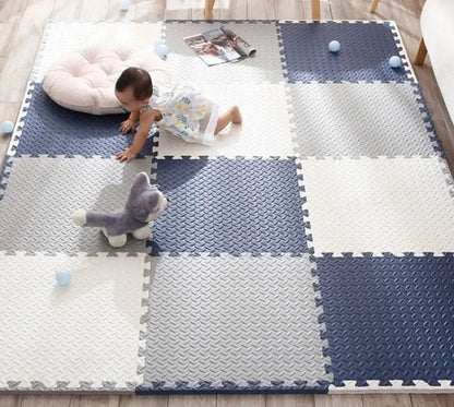 CUSHYCARE – Soft Foam Baby Play Mat Interlocking Floor Puzzle Mat 12 Piece
