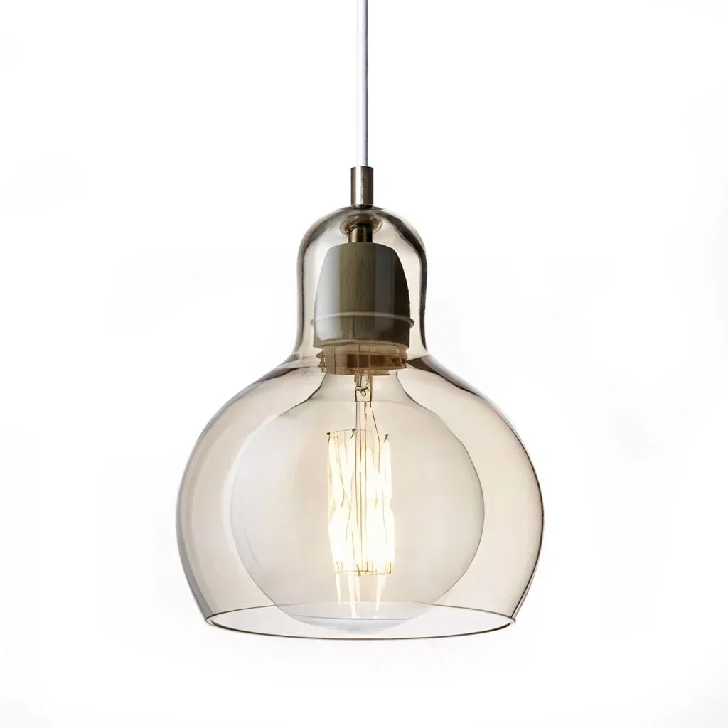 Hanging Ceiling Light Fixture Glass Globe 8 Inch Diameter Ambient Glow for Kitchen Island Entryway Hallway Bedside Nook E27 Socket 40W