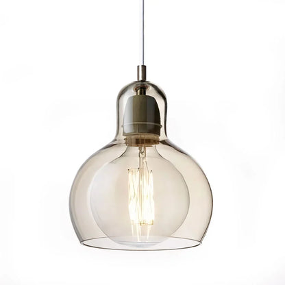 Hanging Ceiling Light Fixture Glass Globe 8 Inch Diameter Ambient Glow for Kitchen Island Entryway Hallway Bedside Nook E27 Socket 40W