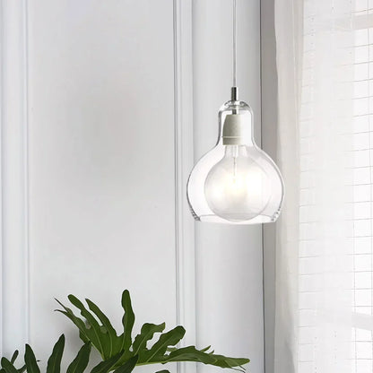 Hanging Ceiling Light Fixture Glass Globe 8 Inch Diameter Ambient Glow for Kitchen Island Entryway Hallway Bedside Nook E27 Socket 40W