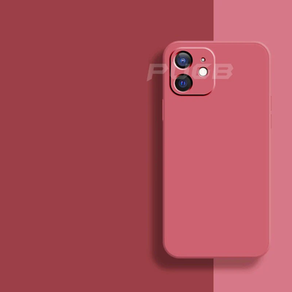 Soft Silicone iPhone Case for 11, 12, 13 Series – Slim Matte Grip Protection with Raised Edges and Full Camera Cover for Everyday Carry