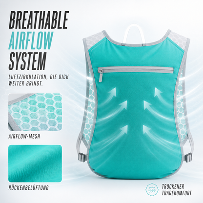 Running Hydration Vest 5L Lightweight Trail Pack with Multiple Pockets for Marathon Training