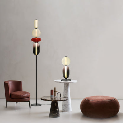 Tall Standing Lamp with Adjustable Color Temperature Metal & Glass Shade Modern Accent Lighting for Bedroom Living Room Reading Nook 51 in