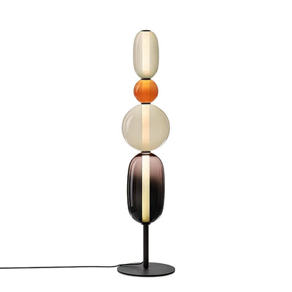 Tall Standing Lamp with Adjustable Color Temperature Metal & Glass Shade Modern Accent Lighting for Bedroom Living Room Reading Nook 51 in