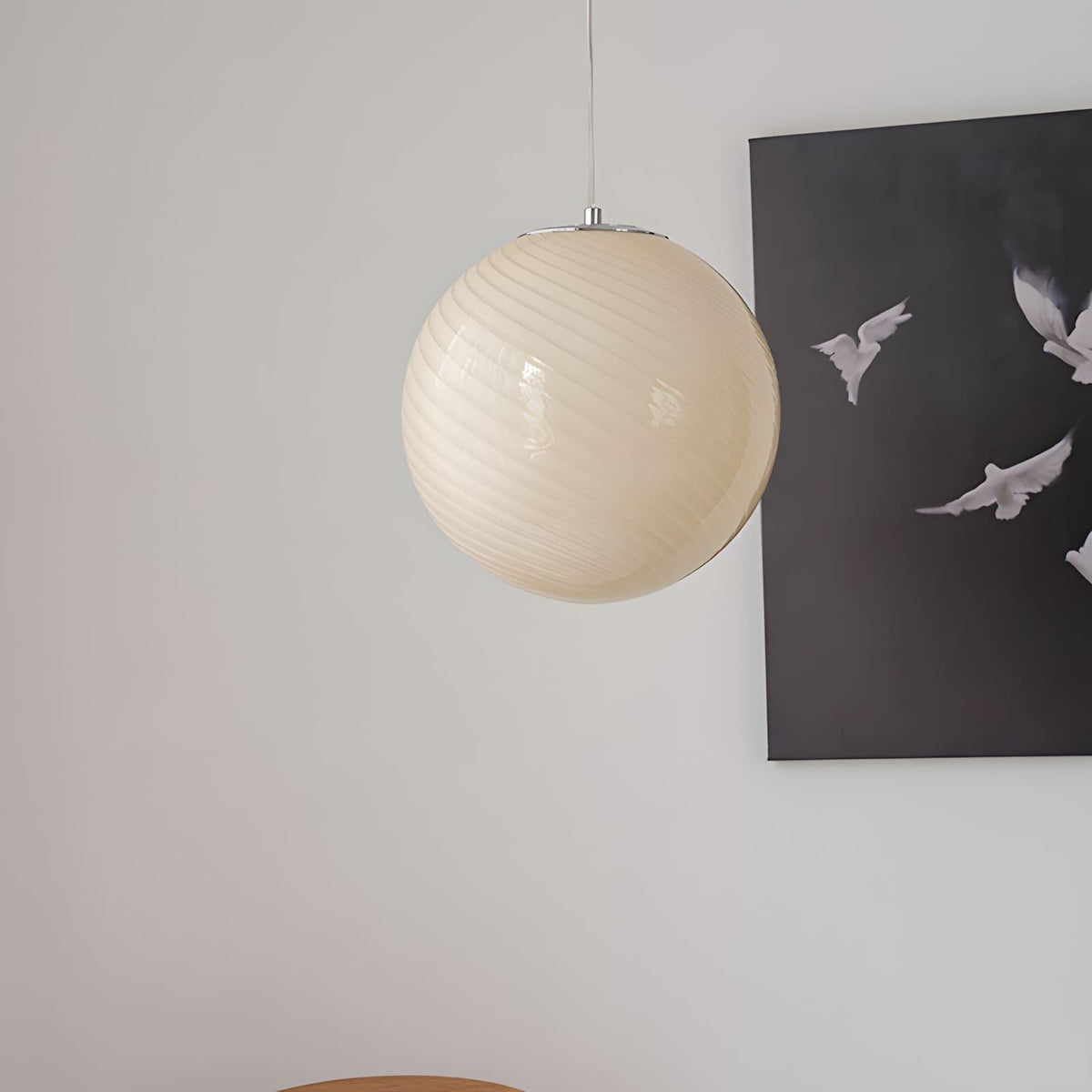 Round Glass Globe Overhead Light 12-Inch Honey Amber Ceiling Fixture for Dining Room Kitchen Counter Breakfast Nook Modern Hanging Lamp Home