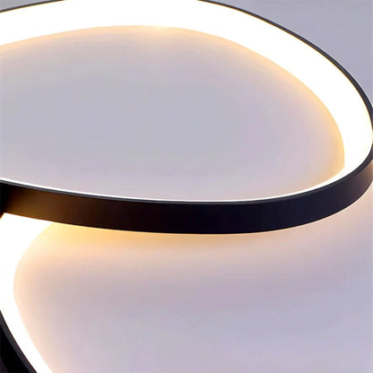 Plafonnier LED encastré ovale en métal de 17 po avec température de couleur réglable et intensité variable pour chambres, entrées et maisons contemporaines