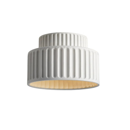 Plafonnier encastré en résine, douille E27, abat-jour texturé blanc pour cuisine, chambre, couloir, style moderne, minimaliste et scandinave à profil bas