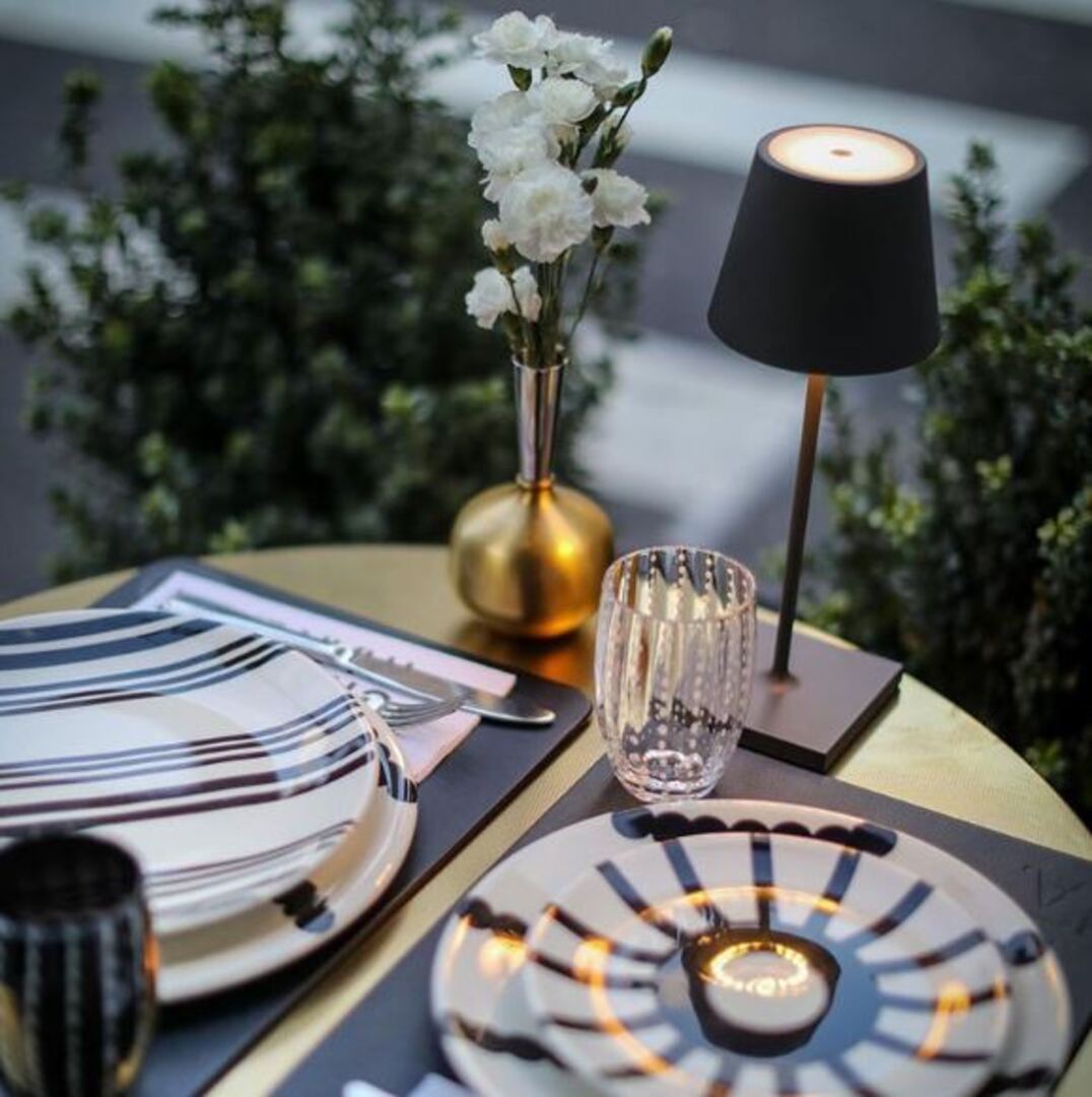 Rechargeable LED Touch Table Lamp with 3-Level Dimmer | Cordless Portable Desk Light for Indoor & Outdoor Use | IP54 Waterproof Metal Lamp