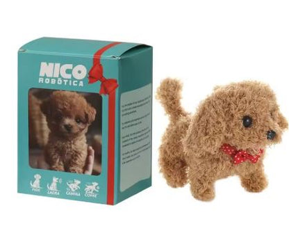 Robotic Plush Puppy Toy That Walks Barks Wags Tail Battery Powered Interactive Dog for Kids Toddlers Girls Boys Pet Companion Gift