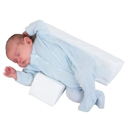 Adjustable Anti-Roll Side Sleep Wedge for Babies 0-12 Months | Memory Foam Triangle Positioner for Infants Newborns | Washable Cover