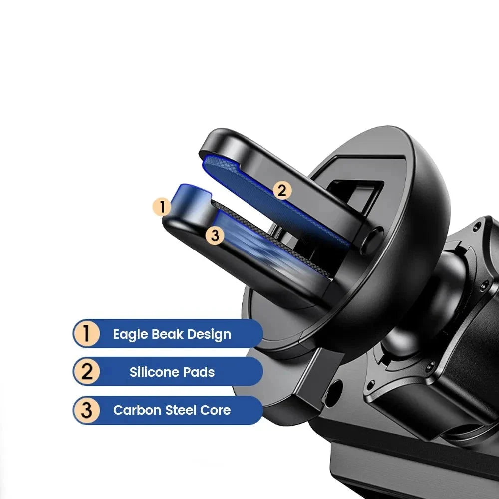 Vent Mount Smartphone Cradle for Car with 5-Point Grip | Secure Phone Dock for Dashboard Air Vent | Universal Adjustable Holder for iPhone