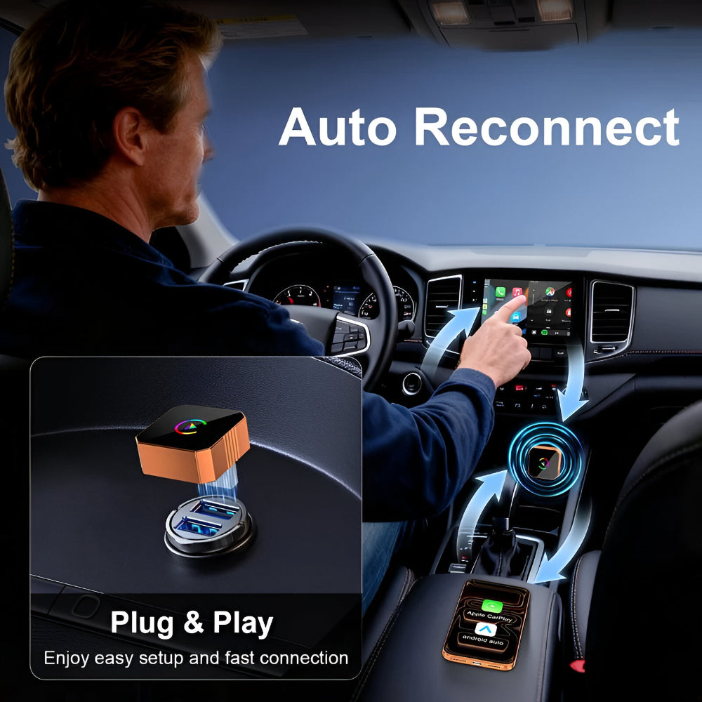 Wireless CarPlay Adapter | Mini USB Device for Effortless Connectivity | Compact Design for Seamless Vehicle Integration