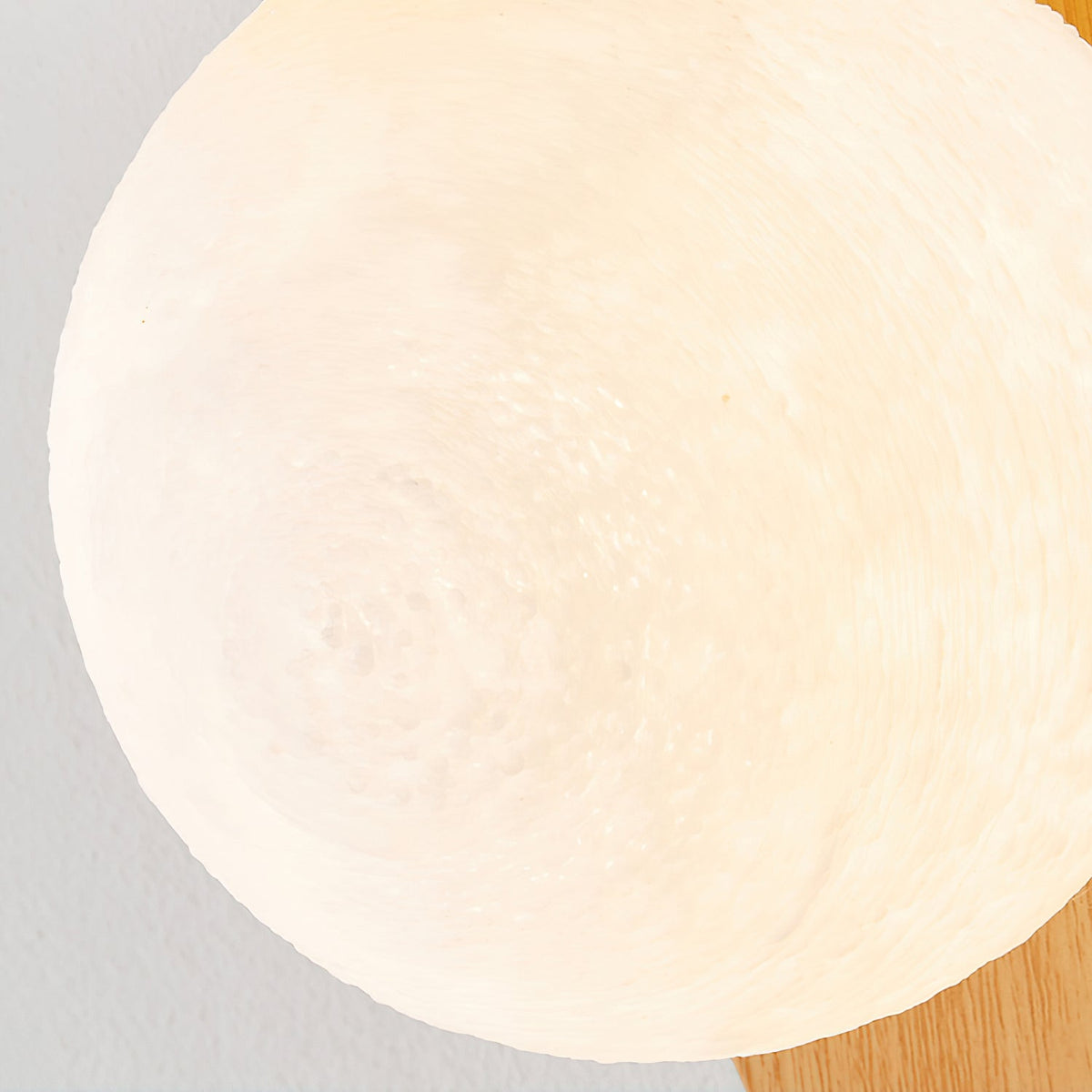 Contemporary Wood-Finish Wall Sconce with Glass or Acrylic Globe Shade for Living Room & Bedroom