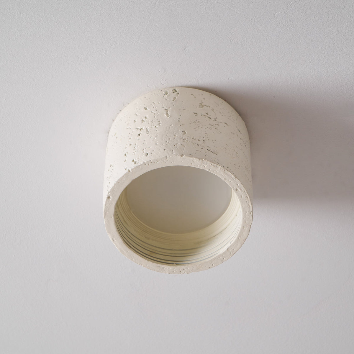 Flush Mount LED Light Fixture Set of 2 Composite Material Small Profile 5.5 Inch Warm Lighting for Kitchen Dining Room Hallway Apartment Bla