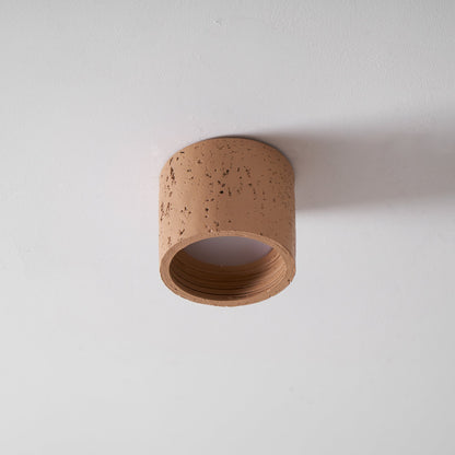 Flush Mount LED Light Fixture Set of 2 Composite Material Small Profile 5.5 Inch Warm Lighting for Kitchen Dining Room Hallway Apartment Bla