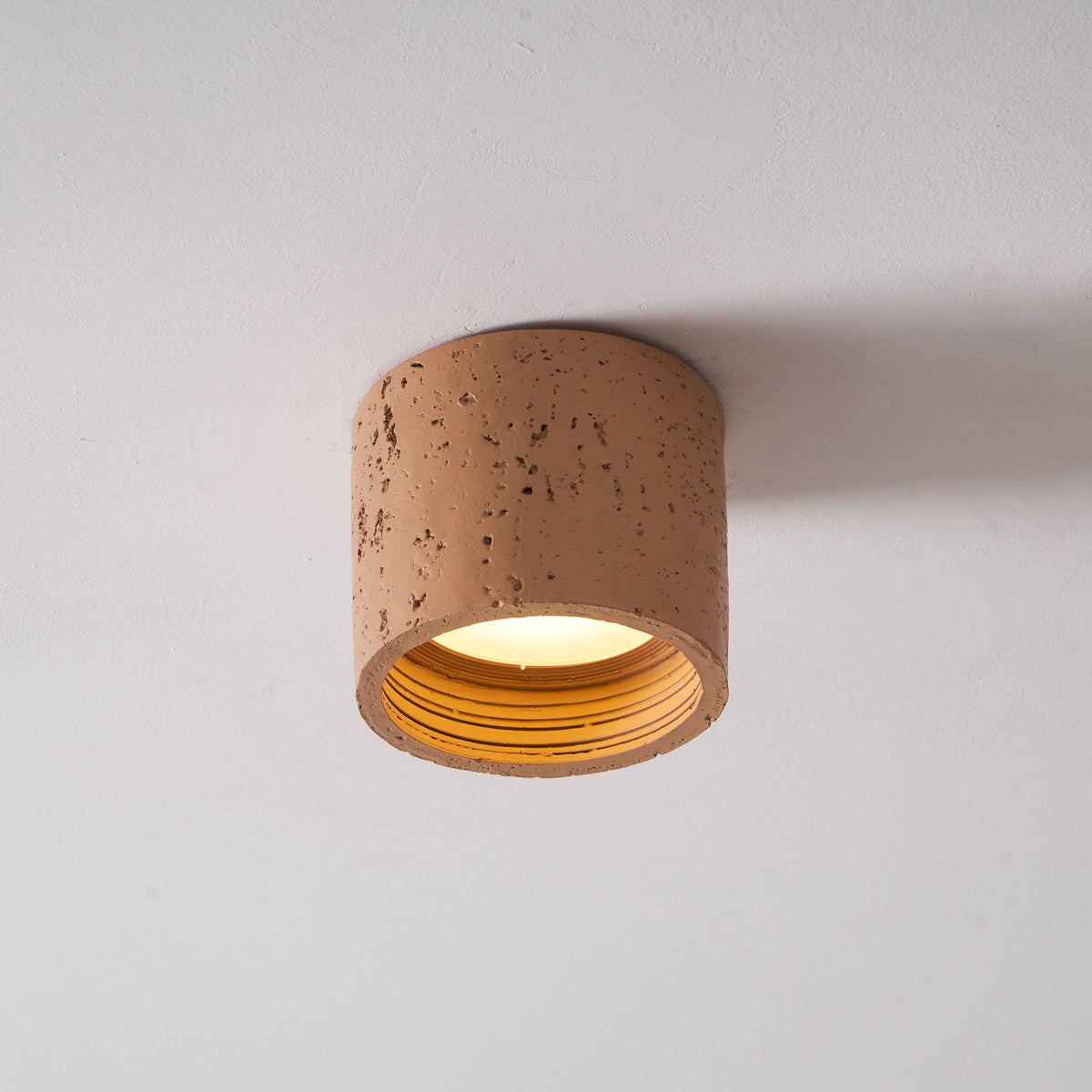 Flush Mount LED Light Fixture Set of 2 Composite Material Small Profile 5.5 Inch Warm Lighting for Kitchen Dining Room Hallway Apartment Bla