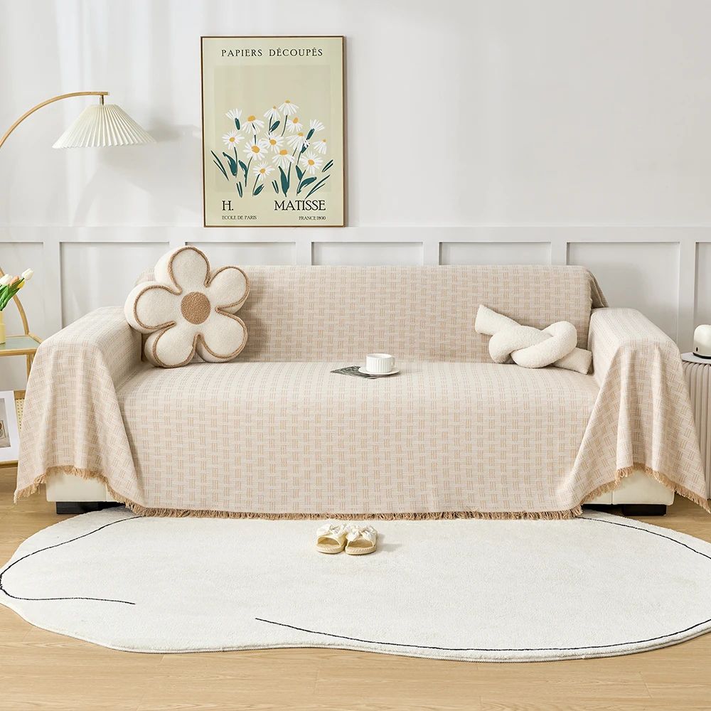 Cielo Sofa Cover - Quilted Microfiber, Geometric Design