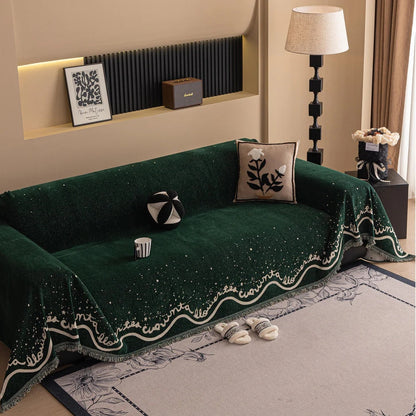 Cascaadia Sofa Cover - Chenille, Glittering Design, Pet-Friendly, Machine Washable