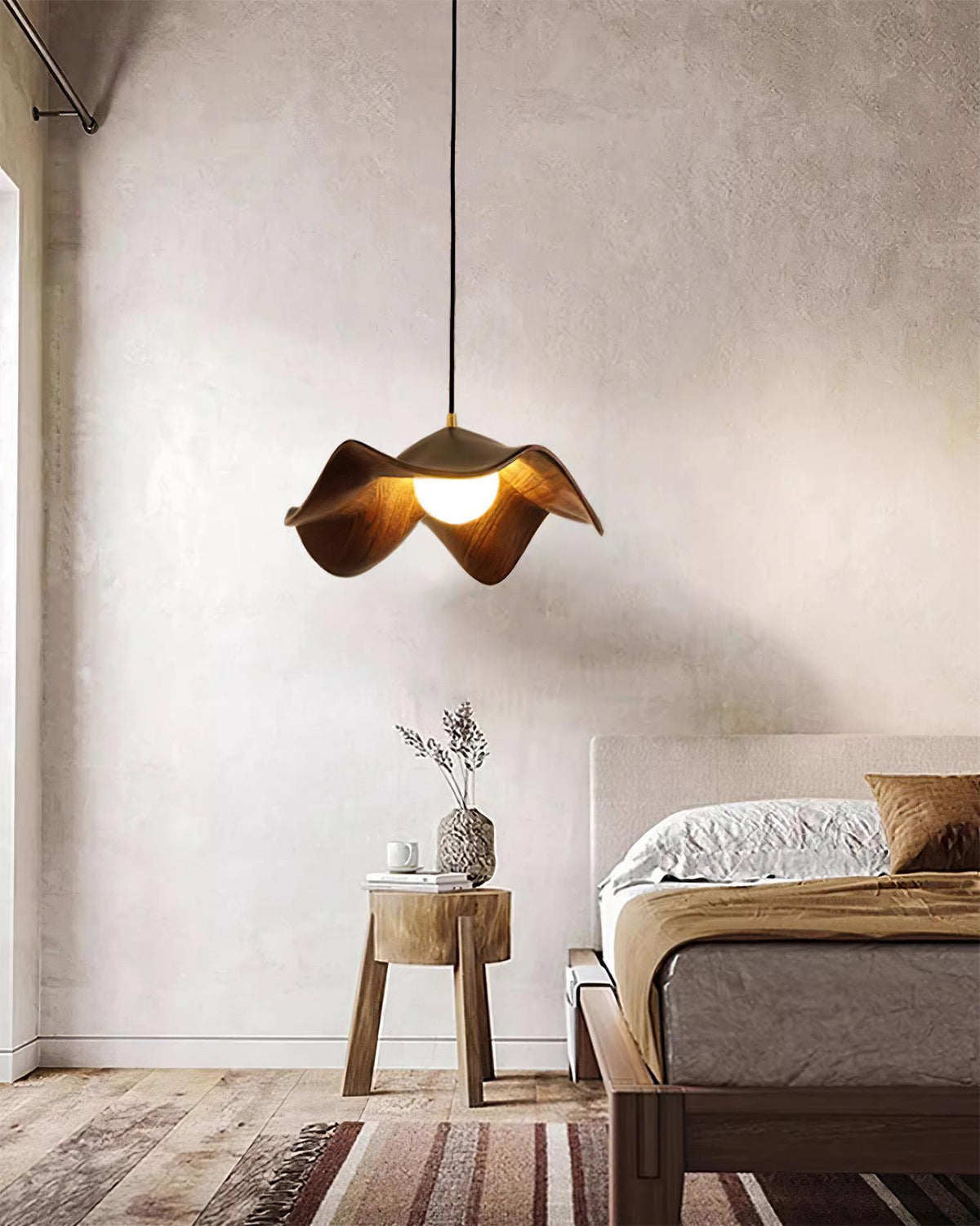 Hanging Fixture with Botanical Motif in Resin for Kitchen & Dining Areas 11-Inch Round Globe with Textured Surface Adjustable Drop Cord Fits