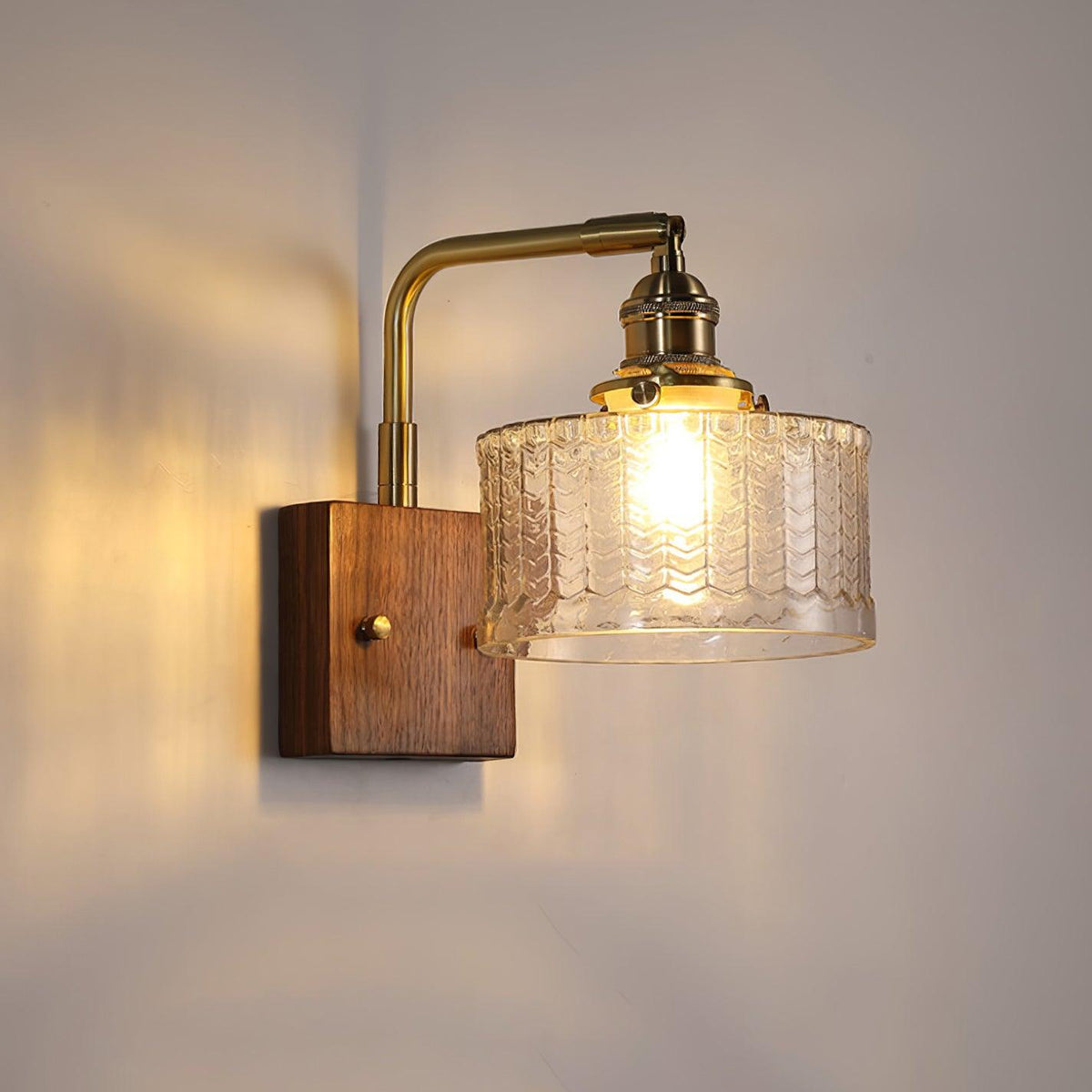 Sconce Light Fixture Wood Copper Green Shade Indoor Accent Hallway Bedroom Living Room Ambient Lighting Retro Vintage Decor Scale Pattern Gl