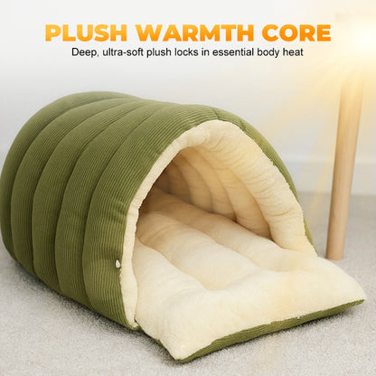 Ortekor Cavina | Plush Pet Cave Bed with Adjustable Design | Cozy Retreat for Cats