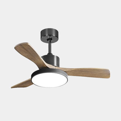 Low Profile Ceiling Fan with LED Light 36 inch Remote Control Whisper Quiet DC Motor Wood Blade for Bedroom Living Room Dining Room Semi Flu