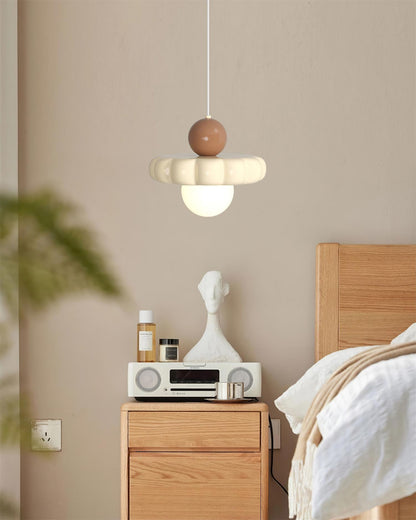 Suspension globe rétro avec abat-jour incurvé – Luminaire de plafond à douille G9 pour salle à manger, cuisine, chambre – Lampe suspendue moderne réglable