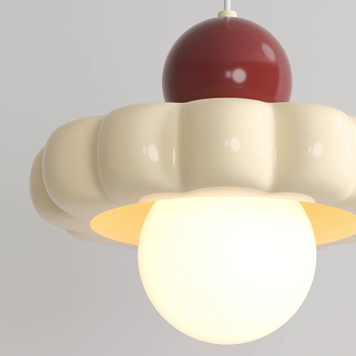 Suspension globe rétro avec abat-jour incurvé – Luminaire de plafond à douille G9 pour salle à manger, cuisine, chambre – Lampe suspendue moderne réglable