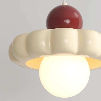Suspension globe rétro avec abat-jour incurvé – Luminaire de plafond à douille G9 pour salle à manger, cuisine, chambre – Lampe suspendue moderne réglable