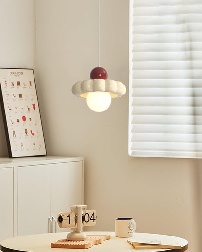 Suspension globe rétro avec abat-jour incurvé – Luminaire de plafond à douille G9 pour salle à manger, cuisine, chambre – Lampe suspendue moderne réglable