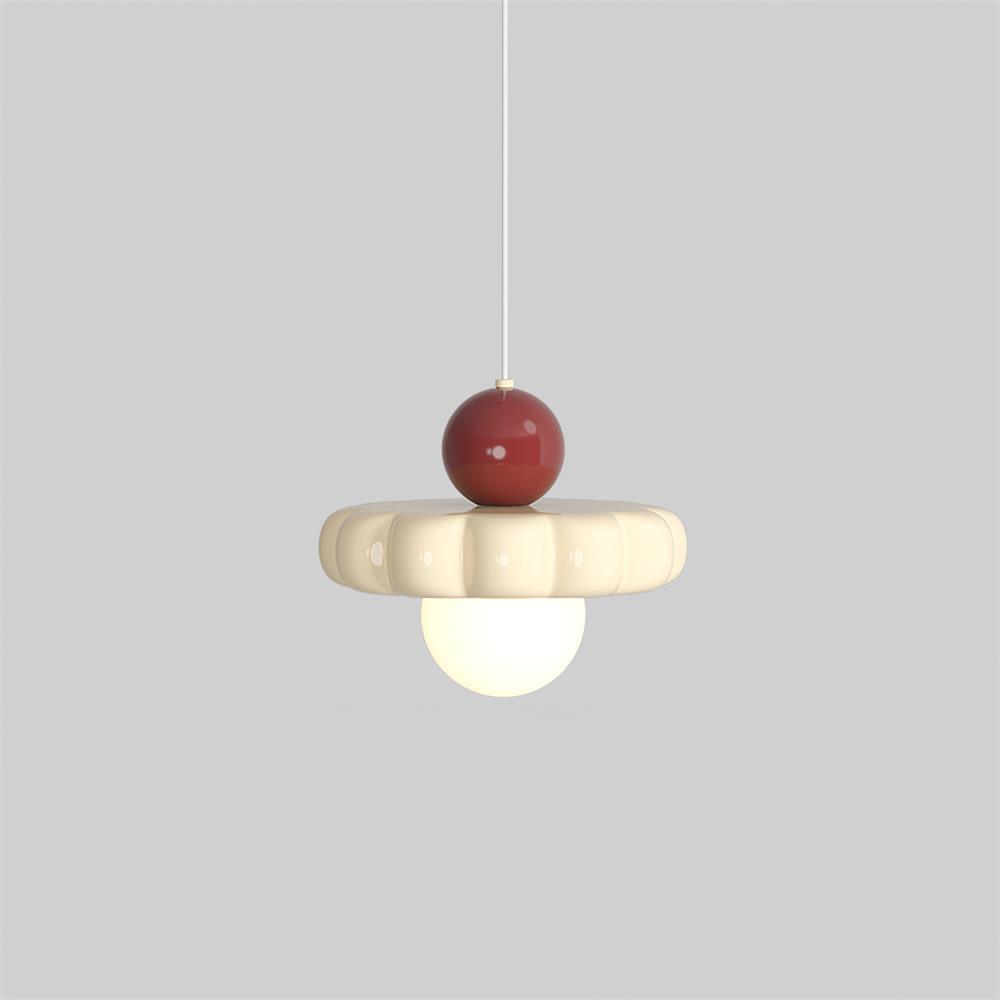 Suspension globe rétro avec abat-jour incurvé – Luminaire de plafond à douille G9 pour salle à manger, cuisine, chambre – Lampe suspendue moderne réglable