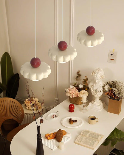 Suspension globe rétro avec abat-jour incurvé – Luminaire de plafond à douille G9 pour salle à manger, cuisine, chambre – Lampe suspendue moderne réglable