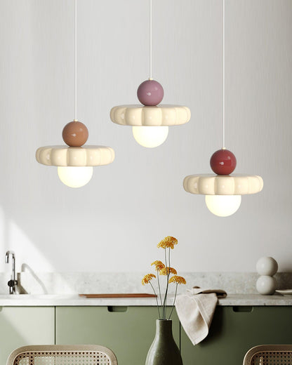 Suspension globe rétro avec abat-jour incurvé – Luminaire de plafond à douille G9 pour salle à manger, cuisine, chambre – Lampe suspendue moderne réglable