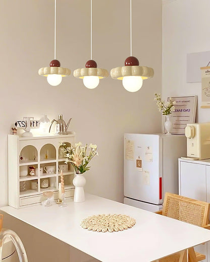 Suspension globe rétro avec abat-jour incurvé – Luminaire de plafond à douille G9 pour salle à manger, cuisine, chambre – Lampe suspendue moderne réglable
