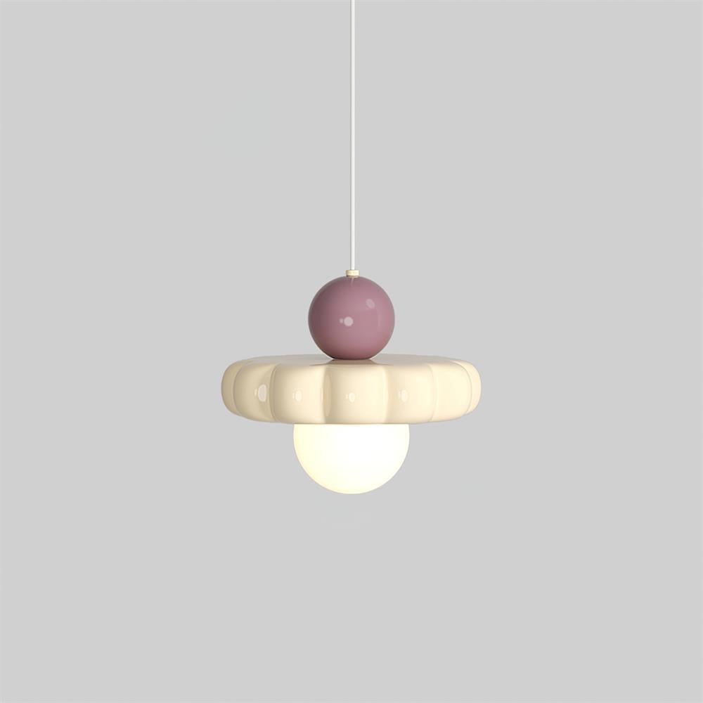 Suspension globe rétro avec abat-jour incurvé – Luminaire de plafond à douille G9 pour salle à manger, cuisine, chambre – Lampe suspendue moderne réglable