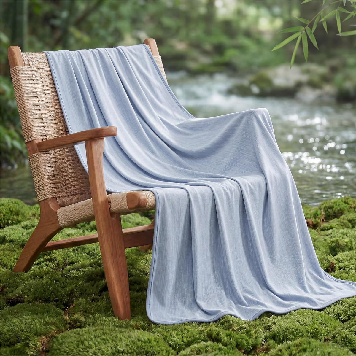 Confort douillet | Couverture rafraîchissante d'été en rayonne de bambou pour les dormeurs qui ont chaud | Jeté léger pour les voyages et l'extérieur
