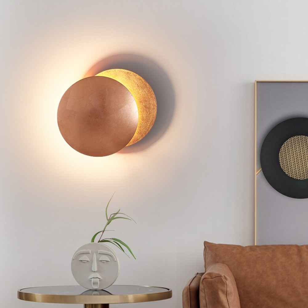 Celestial Glow | LED Wall Sconce with Backlit Halo Design | Modern Wall Light for Artistic Ambiance