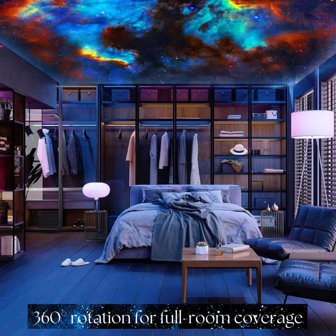 Celestial Oasis | Galaxy Projector Night Light with 360° Rotation | Transform Any Space into a Cosmic Experience