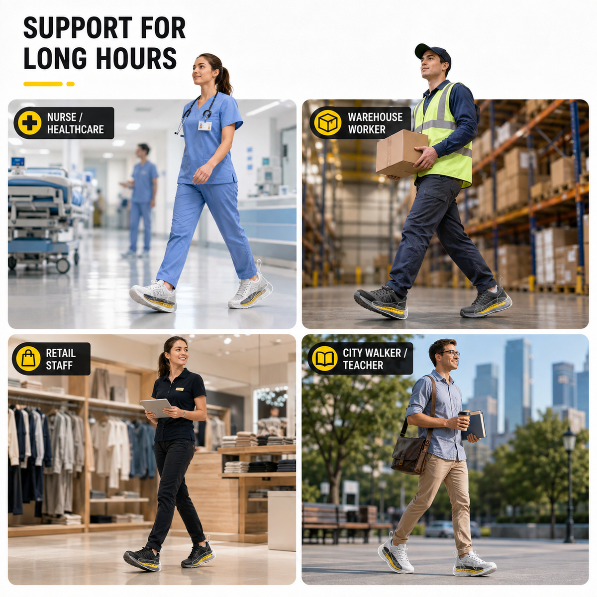Semelles amortissantes de sport – Support plantaire perforé pour baskets et chaussures de ville