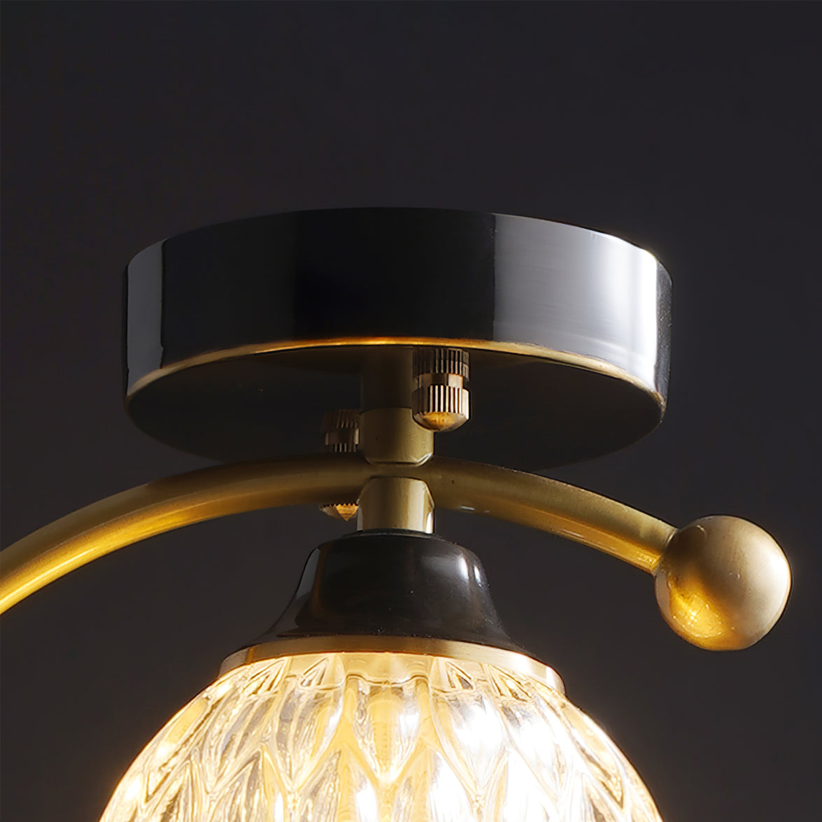Decorative Bird Pendant Light with Brass Frame & Glass Shade for Bedroom, Dining Room & Living Room | Indoor Hanging Fixture 9 in × 11 in